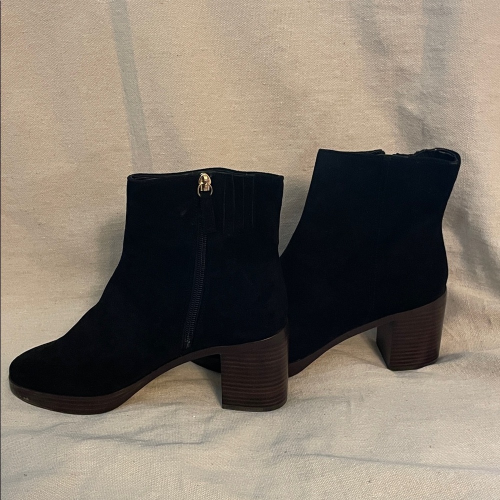 J. Crew Suede Black Ankle Boots